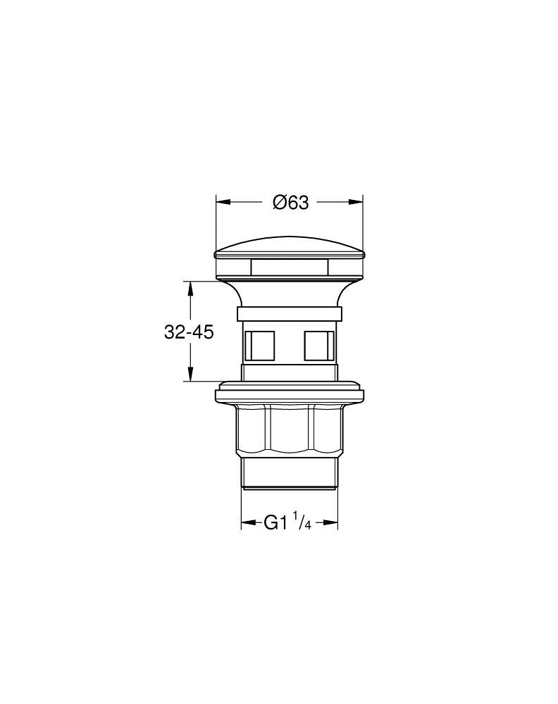 Grohe Waste set with push-open plug Art. 40824000