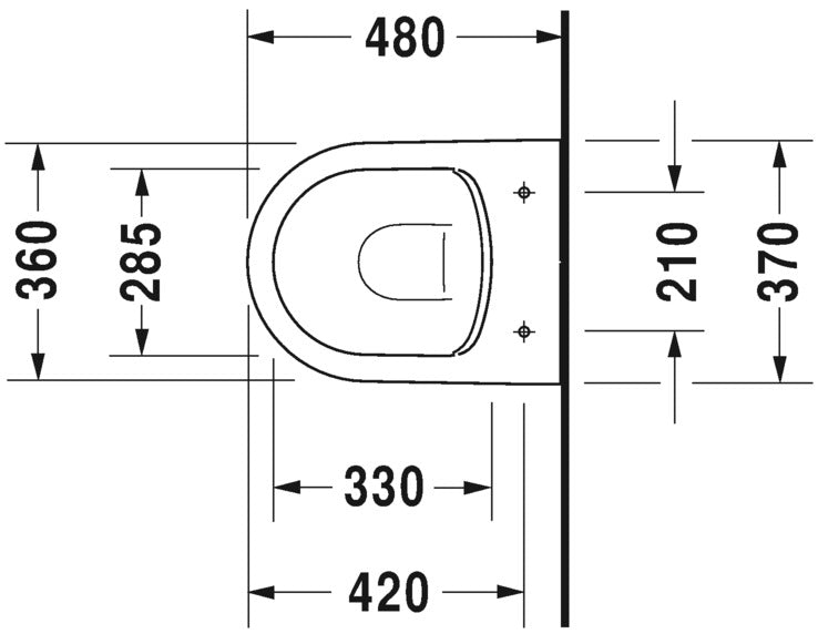 Duravit ME by Starck Wall Hung WC *COMPACT* *RIMLESS* Art. 253009 + 002019