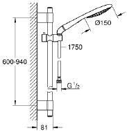 Grohe Rainshower Icon 150 Handshower 2 sprays Art. 27408001