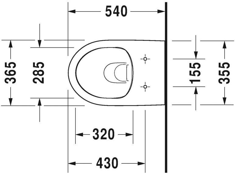 Duravit No. 1 Wall Hung WC Art. 256209 + F108S