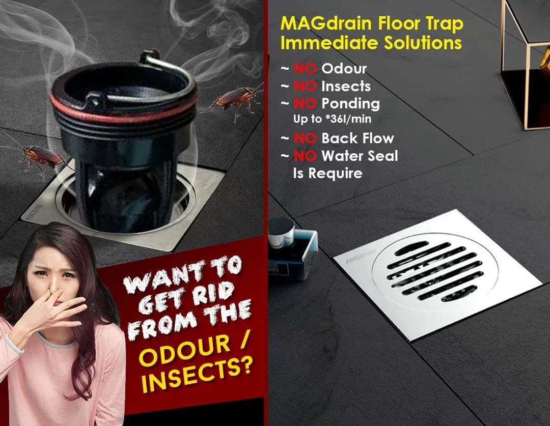 MAGdrain Eco Elite Floor Drain Art. MDECOP01Q50-B 100 x 100mm
