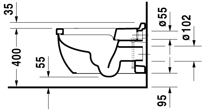 Duravit Starck 3 Wall Hung WC *ELONGATED* Art. 222609 + F193S