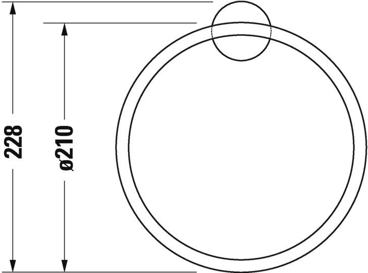 Duravit Starck T Towel Ring Art. 0099471000