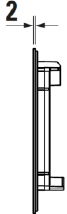 Duravit A.1 Flush Plate BRUSHED STAINLESS STEEL (Anti-Fingerprint) Art. WD5012704060