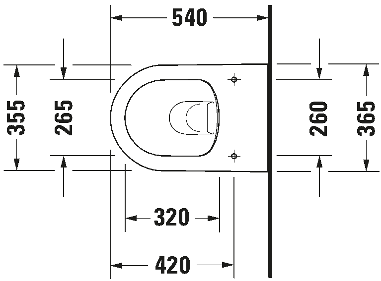 *HygieneGlaze* Duravit Darling New 'RIMLESS' Wall Hung WC Art. 255709 2000 + 006989