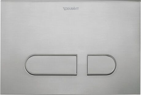 Duravit A.1 Flush Plate BRUSHED STAINLESS STEEL (Anti-Fingerprint) Art. WD5012704060