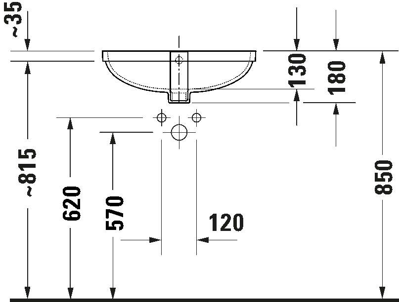Duravit No. 1 Under Counter Basin Art. 03954900282