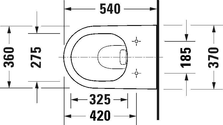 Duravit D-Code 'RIMLESS' Wall Hung WC Art. 29030900212 + 0028490021