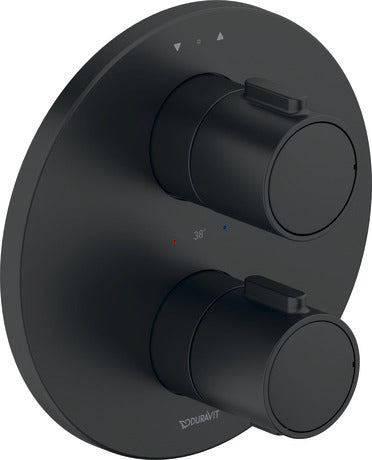 *Matte Black* Duravit WAVE Thermostatic Concealed Bath Mixer 2-Way Art. TH4200006A46 + GK0900004A00