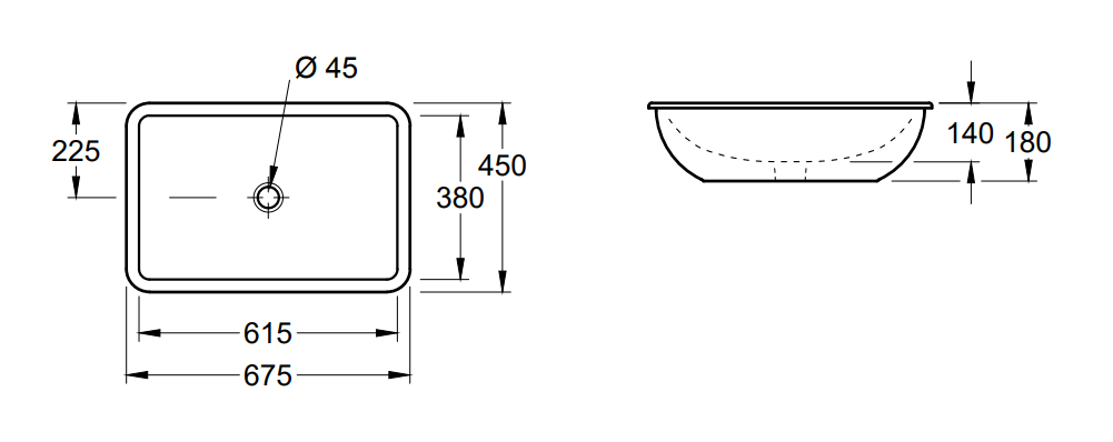 Villeroy & Boch "Loop & Friends" Undercounter Basin Art. 61632001