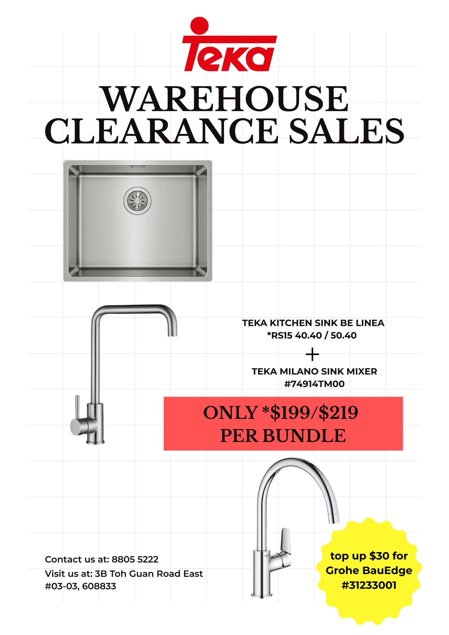 *BUNDLE SALE* Teka Kitchen Sink + Kitchen Sink Mixer
