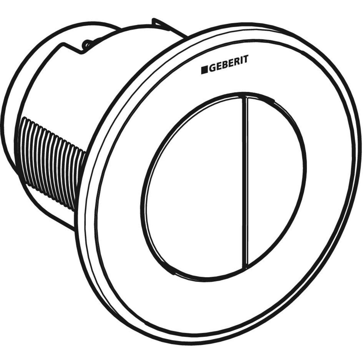 Geberit Type 10 Remote Flush Actuation Pneumatic Matte Black Art. 116.055.KM.1