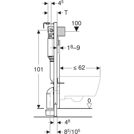 Geberit Duofix Alpha Concealed Cistern Art. 224.096.00.1