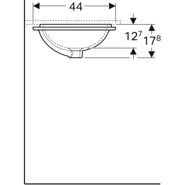 Geberit "Variform" Rectangle Undercounter Basin Art. 501.967.01.1