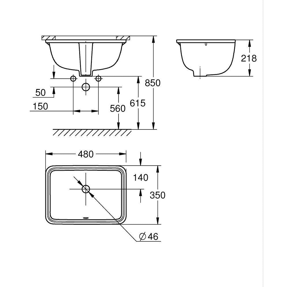 Grohe Euro Ceramic Undercounter Basin Art. 101018SH00