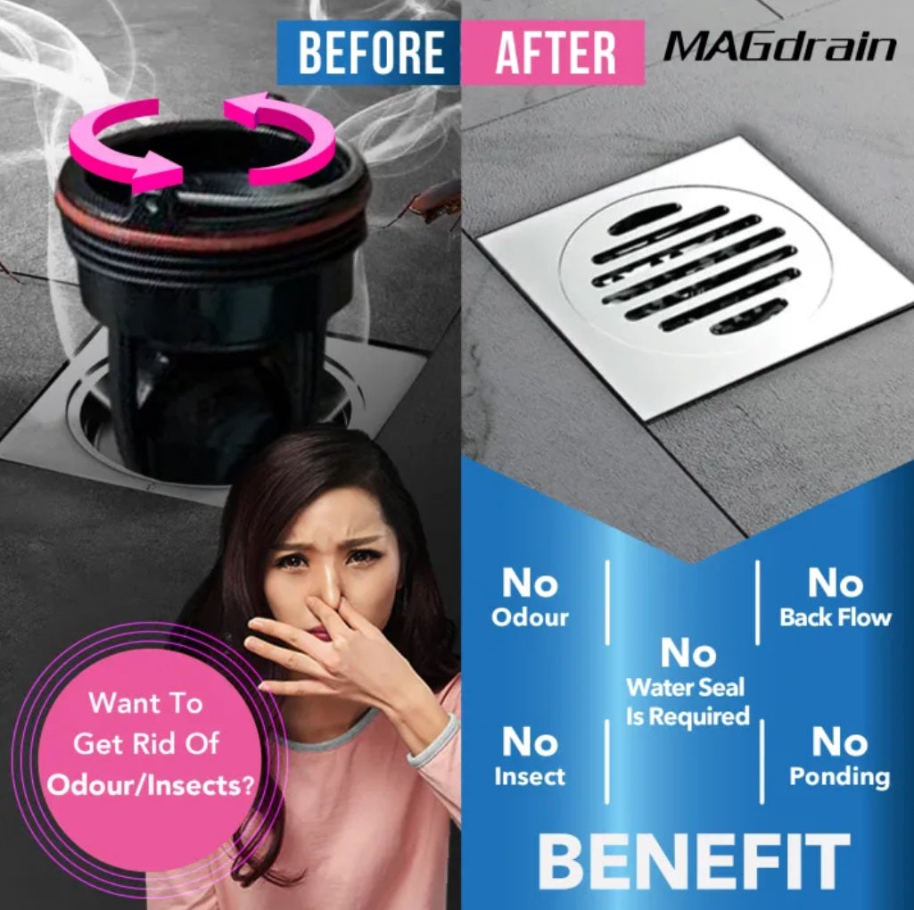 MAGdrain Eco Elite Floor Drain Art. MDECOP01Q50-B 100 x 100mm