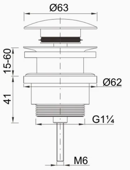 Mushroom Pop Up Waste (With/without Overflow) ND-517