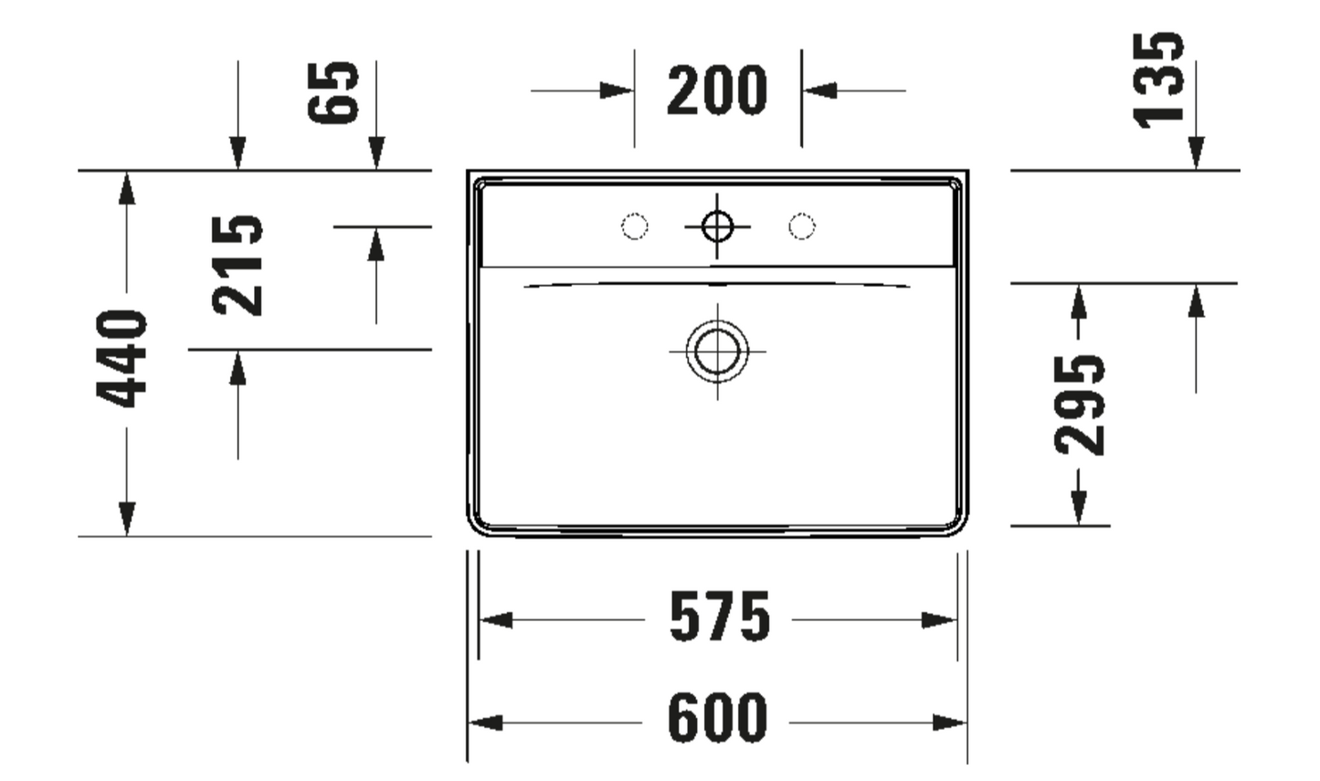 Duravit D-Neo Wall Hung Basin Art. 23666000