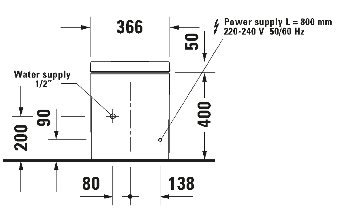 *HygieneGlaze* Duravit SensoWash I Integrated Shower Toilet Art. 620000012500320