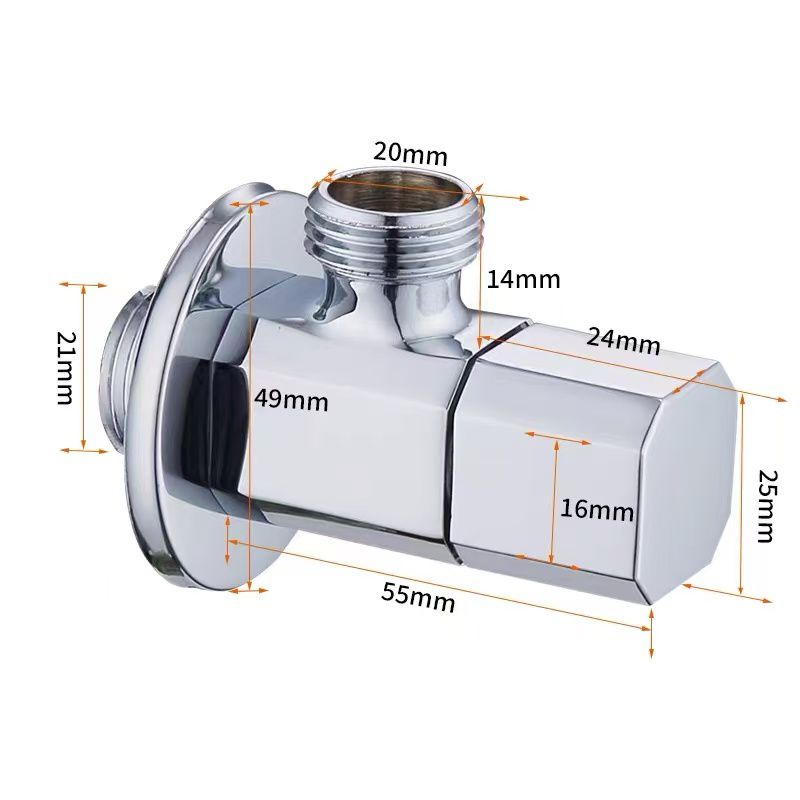 Octagon Angle Valve (Polished Yellow Gold) AV01-PYG