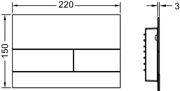 TECESquare Metal II Flush Plate Brushed Black(Anti-Fingerprint) Art. 9240846