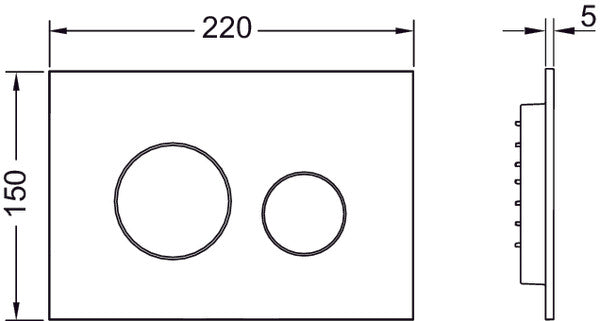 TECEloop II Flush Plate Matt Chrome Art. 9240922