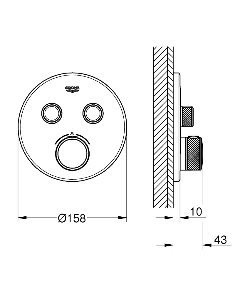 Grohe Grotherm Smart Control Thermostat Mixer Art. 29119000 + Art. 35600000