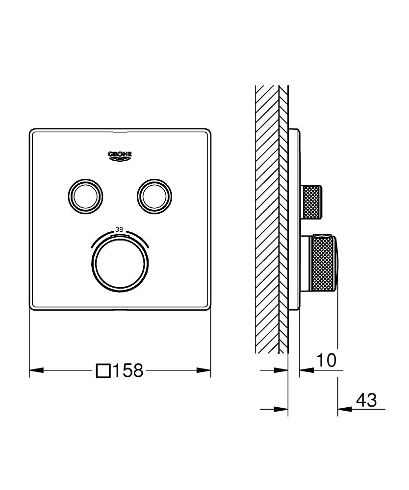 Grohe Grotherm Smart Control Thermostat Mixer Art. 29124000 + Art. 35600000