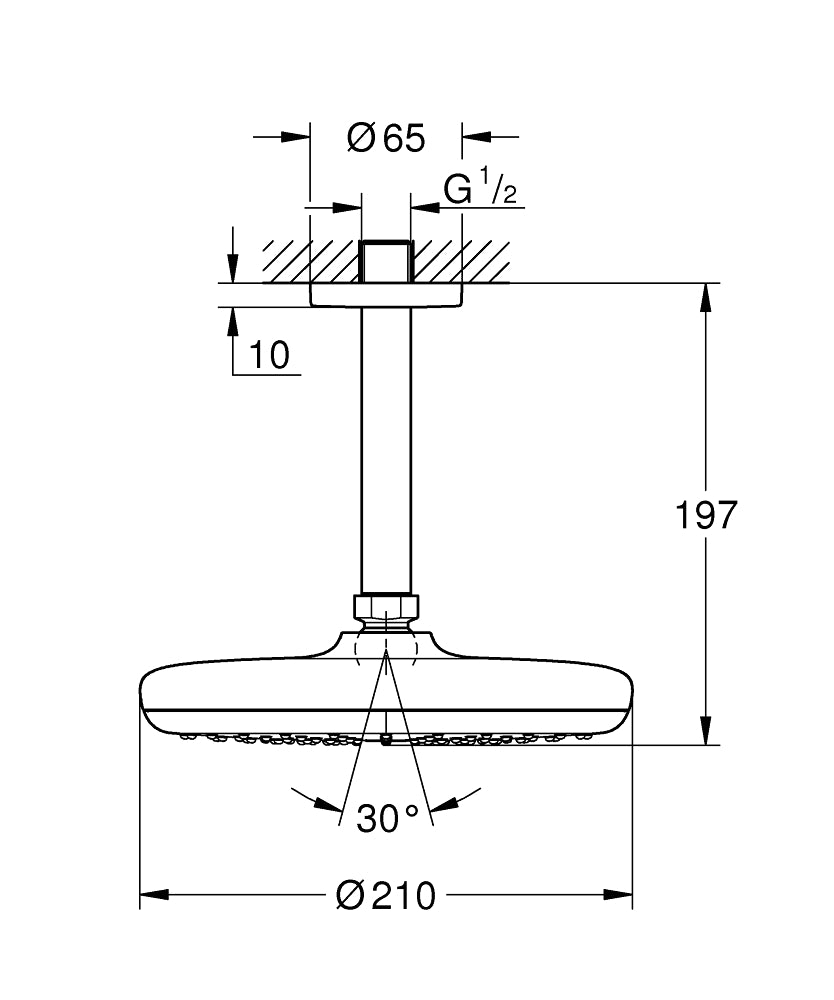 Grohe Tempesta 210 Overhead Shower Art. 26413000