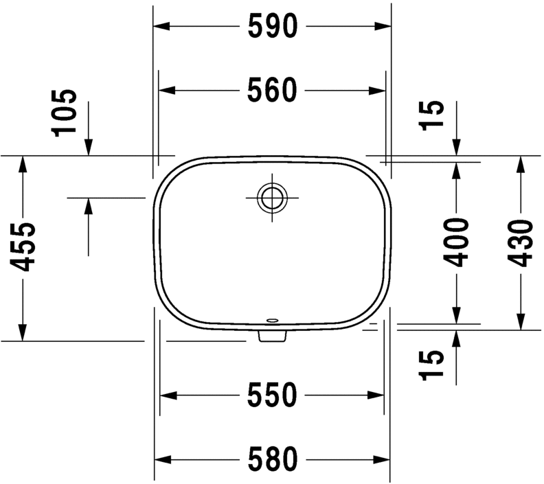 Duravit D-Code Under Counter Basin Art. 033856