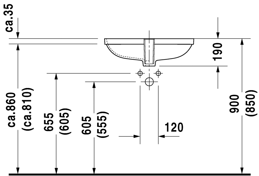Duravit D-Code Under Counter Basin Art. 033856