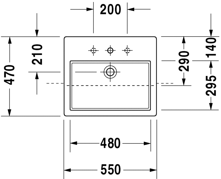 Duravit Vero Semi-Recessed Basin Art. 031455
