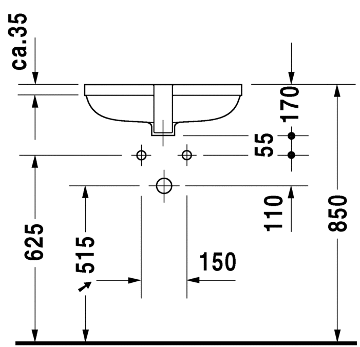 Duravit Happy D2 Under Counter Basin Art. 045748