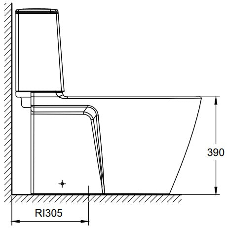 American Standard Acacia SupaSleek Close Couplied Toilet CL23075-6DASGCBT