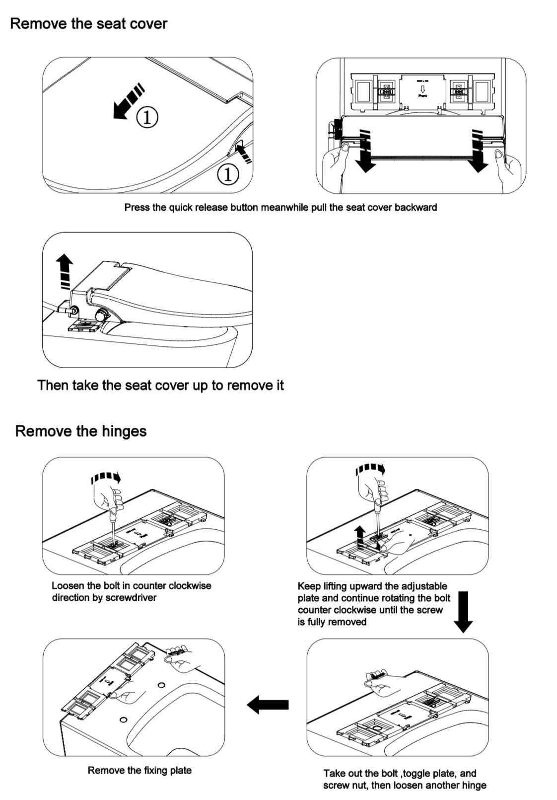 Cold Water Manual Bidet Seat (UREA) for Duravit Starck 3 Wall Hung WC