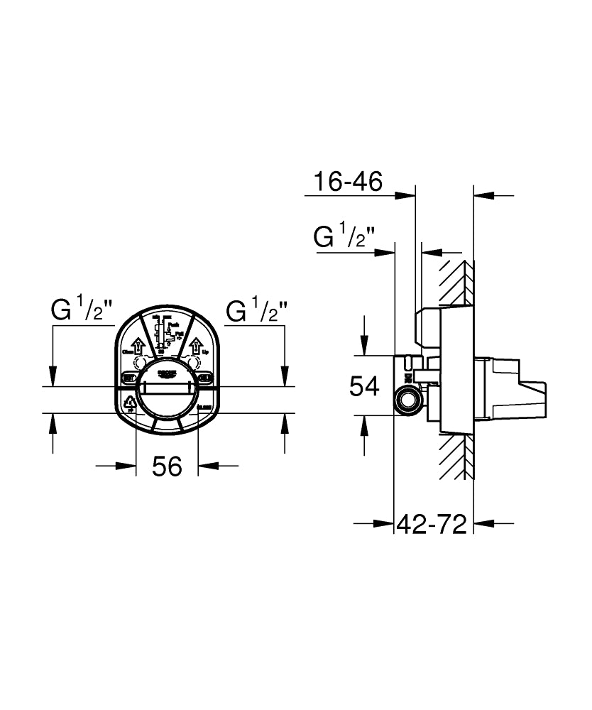 Grohe Lineare Single Lever Shower Mixer Trim Art. 19296001 + Art. 33966000