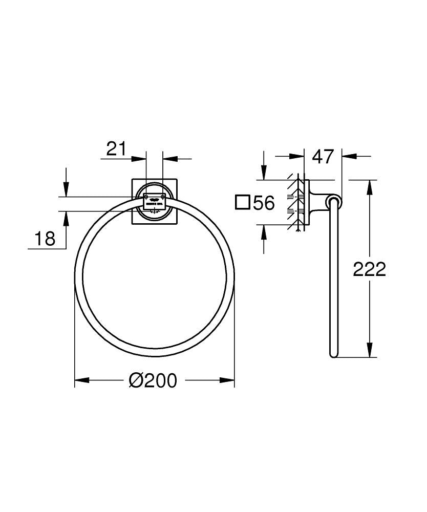 Grohe Allure Towel Ring Art. 40339DL1