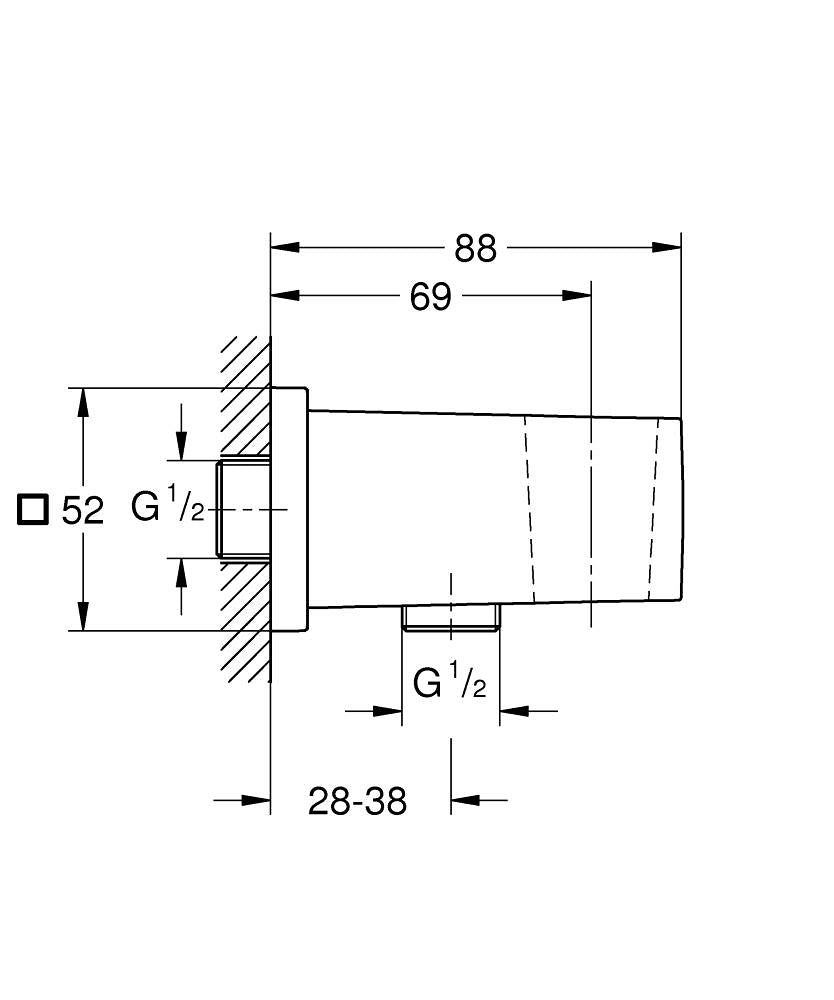 Grohe Rainshower Wall Shower Holder Art. 27074000 (Copy)