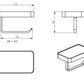 AVA Single Paper Holder with Ledge