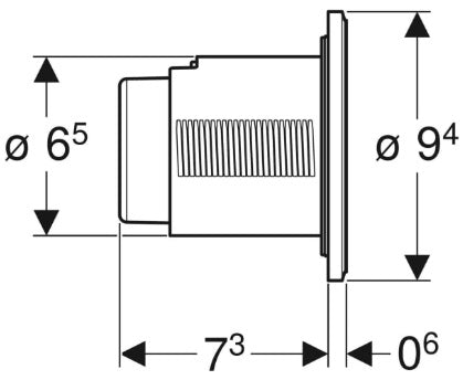 GeberitType 01 Remote Flush Actuation Pneumatic Art. 116.042.21.1