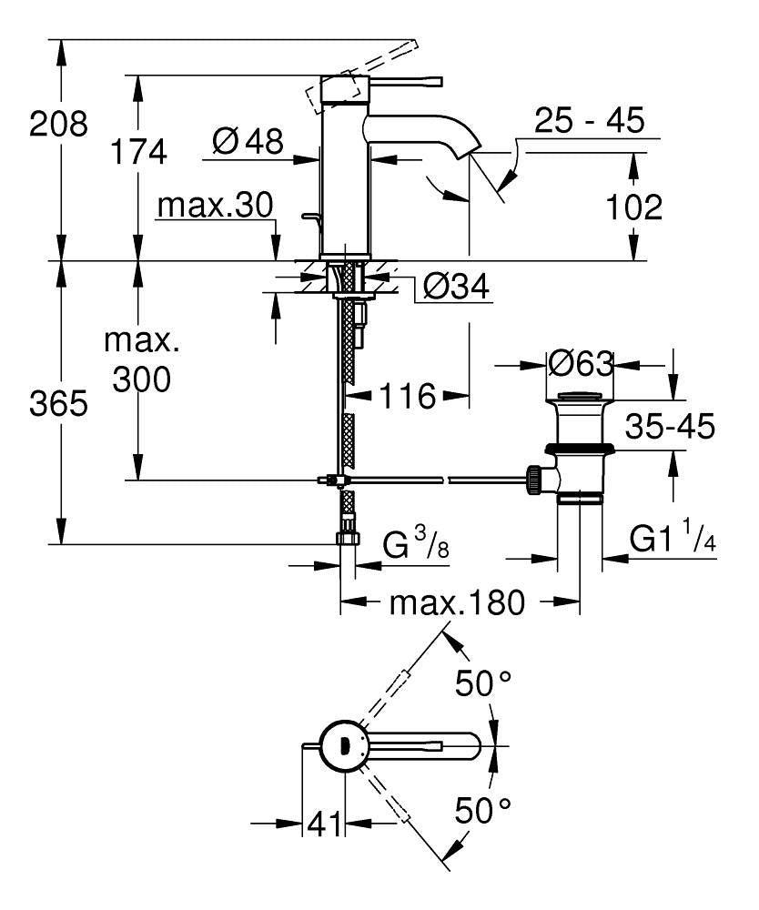 Grohe Essence Basin Mixer (M Size) Art. 23589001