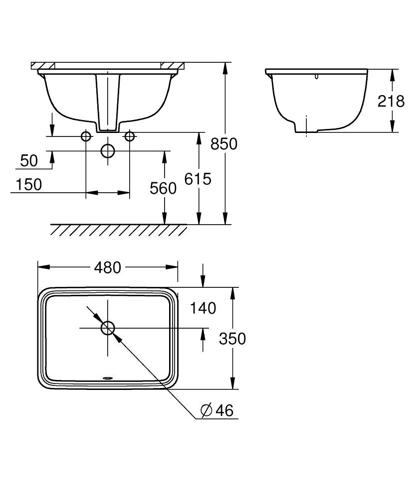 Grohe Euro Ceramic Undercounter Basin Art. 101012SH00
