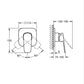 Grohe Cubeo Single Lever Bath Mixer Trim Art. 101830000 + 33964001