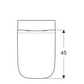 Geberit Smyle Square Wall Hung WC (RIM-FREE) Art. 500.683.01.1