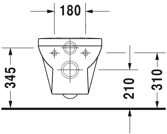 Duravit No. 1 Wall Hung WC Art. 256209 + F108S