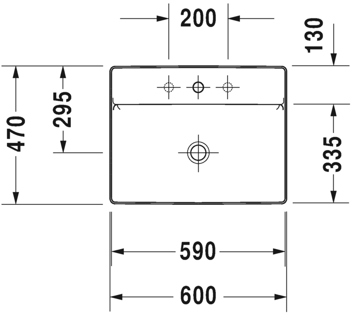 Duravit DuraSquare Above Counter Basin Art. 2354600041