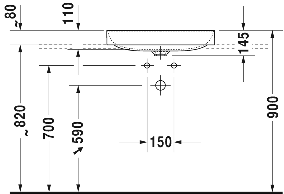 Duravit DuraSquare Above Counter Basin Art. 2354600041