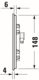 Copy of Duravit A.1 Flush Plate BLACK Art. WD5008031000