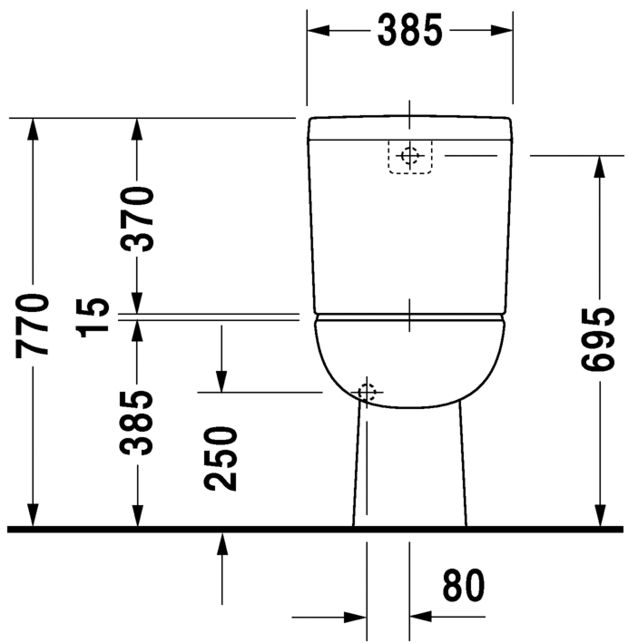 Duravit D-Code Close Coupled WC Art. 21110100002 + 0927100004 + 006739