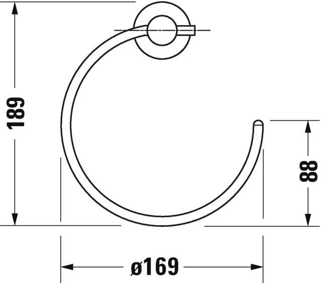 Duravit D-Code Towel Ring Art. 0099211000